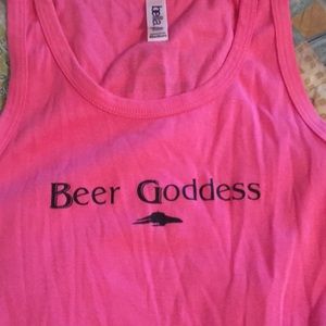 Beer goddess pink tank flying saucer M